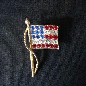 Gold  color USA Flag. Very sparkly